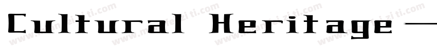 Cultural Heritage字体转换
